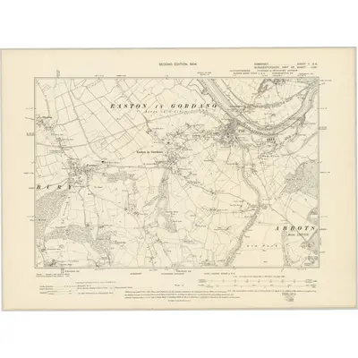 1901 Map of Somerset II.SE, 1904 Print