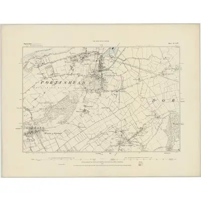 1882 Map of Somerset II.SW, 1884 Print