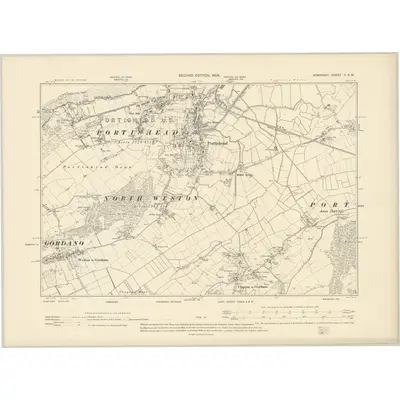 1902 Map of Somerset II.SW, 1904 Print