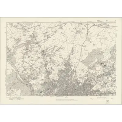 1912 Map of Somerset III, 1921 Print