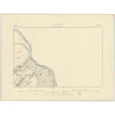 1882 Map of Somerset III.SW, 1884 Print