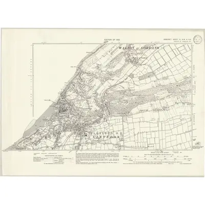 1930 Map of Somerset IV.NW & NE, 1932 Print