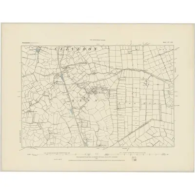 1882 Map of Somerset IV.SE, 1884 Print