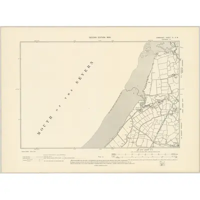 1902 Map of Somerset IV.SW, 1904 Print