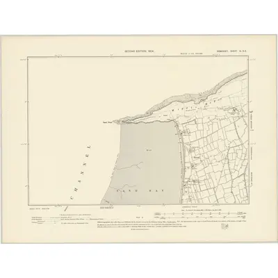 1902 Map of Somerset IX.NE, 1904 Print
