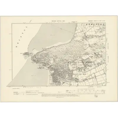 1902 Map of Somerset IX.SE, 1904 Print