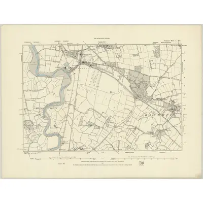 1886 Map of Somerset L.NE, 1887 Print