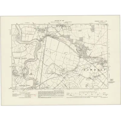 1928 Map of Somerset L.NE, 1931 Print