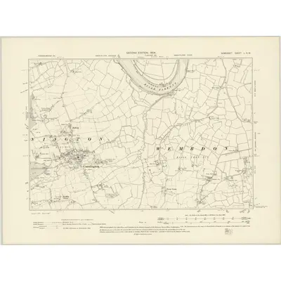 1903 Map of Somerset L.NW, 1904 Print