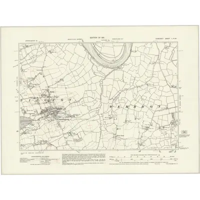 1928 Map of Somerset L.NW, 1931 Print