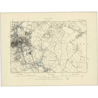 1886 Map of Somerset L.SE, 1887 Print