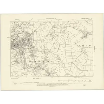 1903 Map of Somerset L.SE, 1905 Print