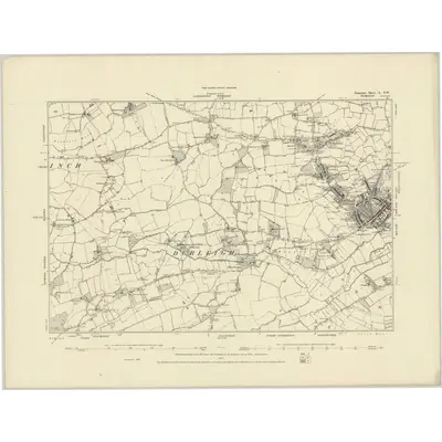 1886 Map of Somerset L.SW, 1887 Print