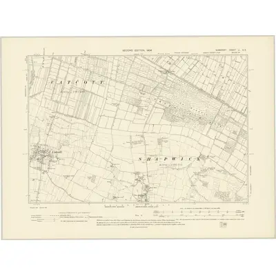 1902 Map of Somerset LI.NE, 1904 Print