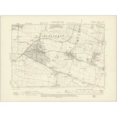 1902 Map of Somerset LI.NW, 1904 Print