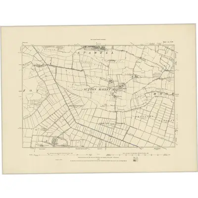 1885 Map of Somerset LI.SW, 1886 Print