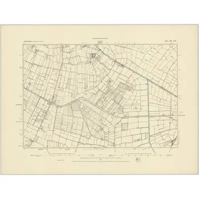 1884 Map of Somerset LII.NW, 1885 Print