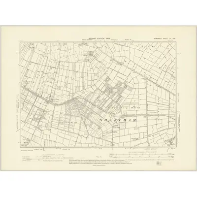 1902 Map of Somerset LII.NW, 1904 Print