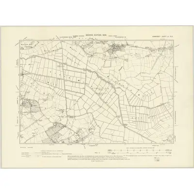 1902 Map of Somerset LII.SE, 1904 Print