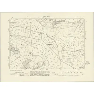 1928 Map of Somerset LII.SE, 1931 Print