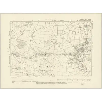 1902 Map of Somerset LII.SW, 1904 Print