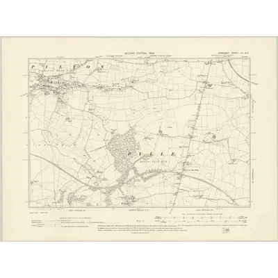 1902 Map of Somerset LIII.NE, 1904 Print