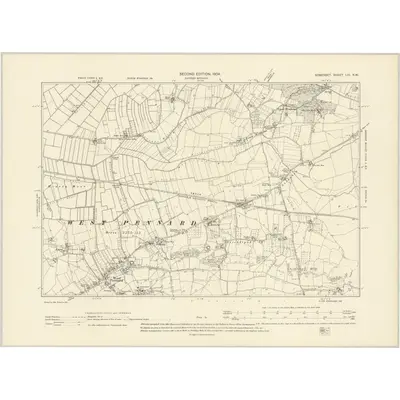 1902 Map of Somerset LIII.NW, 1904 Print