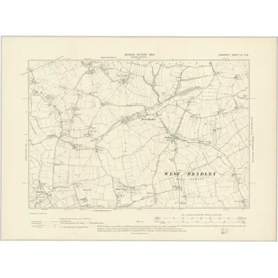 1902 Map of Somerset LIII.SW, 1904 Print