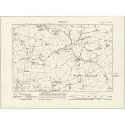 1928 Map of Somerset LIII.SW, 1931 Print