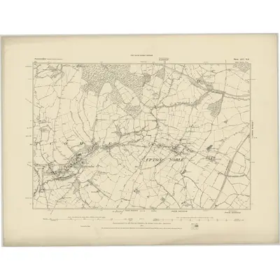 1884 Map of Somerset LIV.NE, 1885 Print