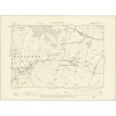 1902 Map of Somerset LIV.NE, 1904 Print