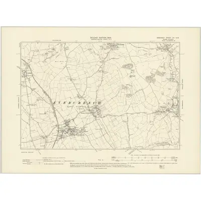 1902 Map of Somerset LIV.NW, 1904 Print