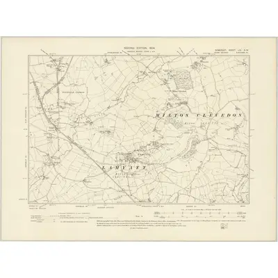 1901 Map of Somerset LIV.SW, 1904 Print