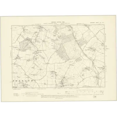 1902 Map of Somerset LIX.NE, 1904 Print