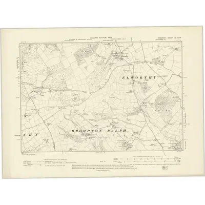 1902 Map of Somerset LIX.NW, 1904 Print