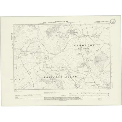 1902 Map of Somerset LIX.NW, 1933 Print