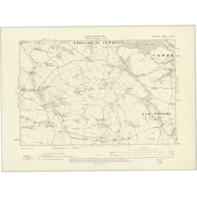 1902 Map of Somerset LIX.SE, 1904 Print