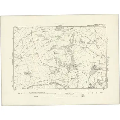 1887 Map of Somerset LIX.SW, 1888 Print