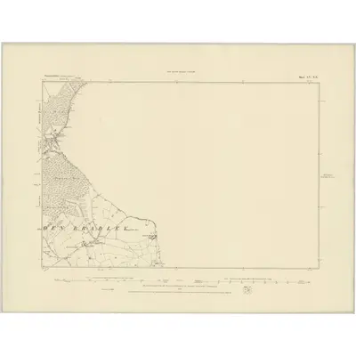 1884 Map of Somerset LV.NE, 1885 Print