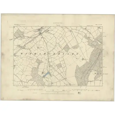 1884 Map of Somerset LV.NW, 1885 Print