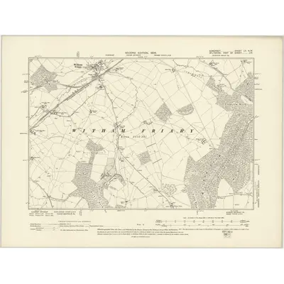 1902 Map of Somerset LV.NW, 1904 Print
