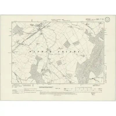 1902 Map of Somerset LV.NW, 1933 Print