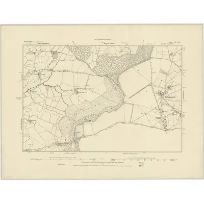 1884 Map of Somerset LV.SW, 1885 Print