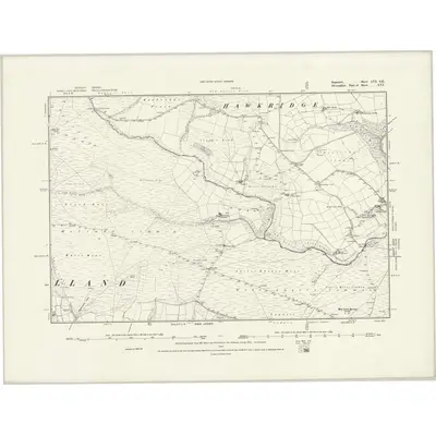 1887 Map of Somerset LVI.SE, 1889 Print