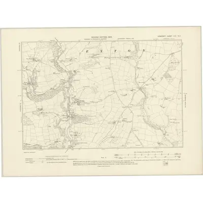 1902 Map of Somerset LVII.NE, 1904 Print