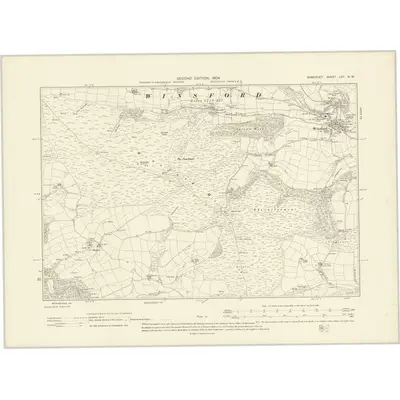 1902 Map of Somerset LVII.NW, 1904 Print