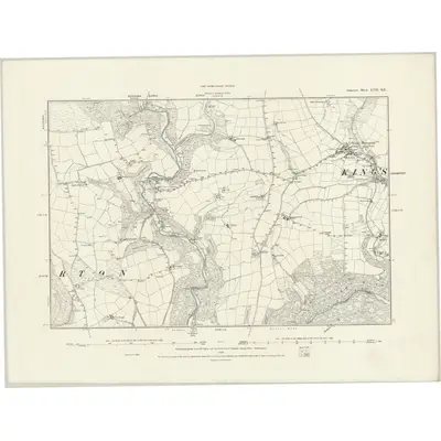 1888 Map of Somerset LVII.SE, 1889 Print