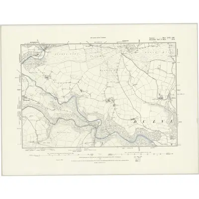 1888 Map of Somerset LVII.SW, 1889 Print