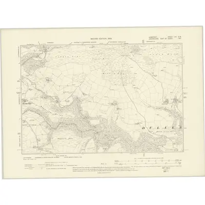 1902 Map of Somerset LVII.SW, 1905 Print