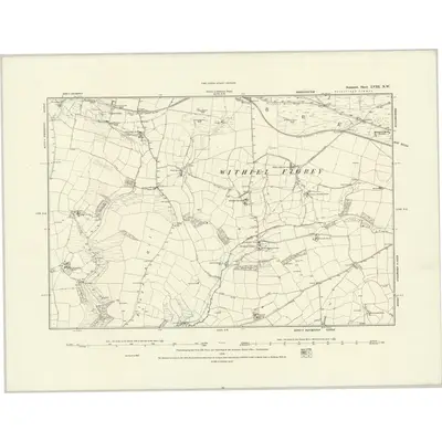 1887 Map of Somerset LVIII.NW, 1888 Print